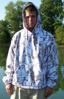 HOODIE WHITE  NAT GEAR fleece CAMO. 